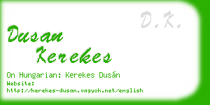 dusan kerekes business card